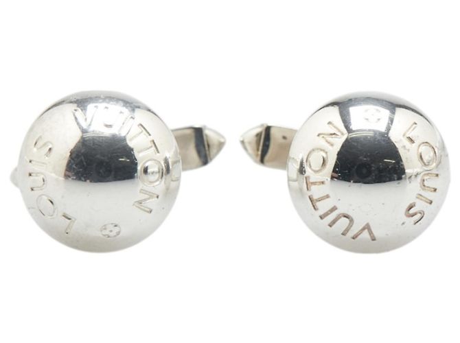 Gemelli da polso Crew Taiga in metallo argento e pelle per uomo LOUIS VUITTON - vista 2