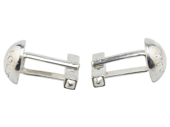 Gemelli da polso Crew Taiga in metallo argento e pelle per uomo LOUIS VUITTON - vista 4