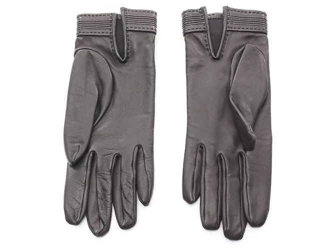 Hermès Kelly Handschuhe, Leder, Damen, Schwarz - Ansicht 2
