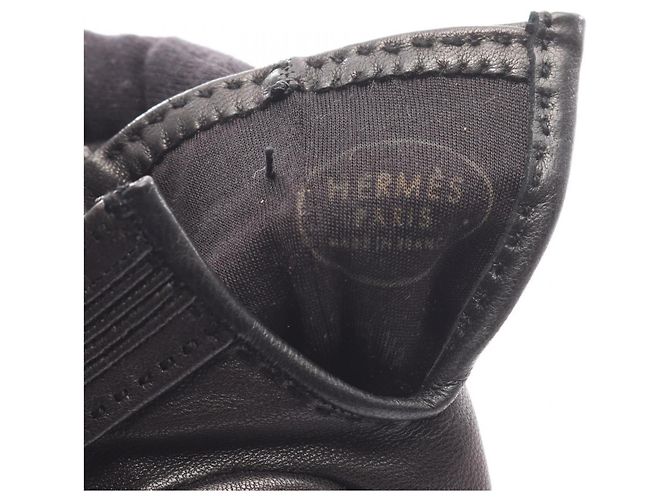 Hermès Kelly Handschuhe, Leder, Damen, Schwarz - Ansicht 3