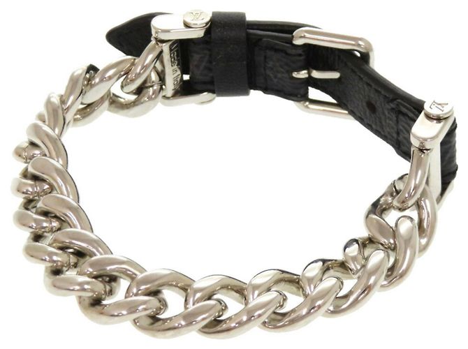 Like new Louis Vuitton Monogram Eclipse Chain Bracelet LV LOUIS VUITTON Black - view 4
