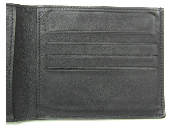 Hermès Hermes Citizen Twill Compact Men's Leather Bill Wallet (fold) Black - view 10