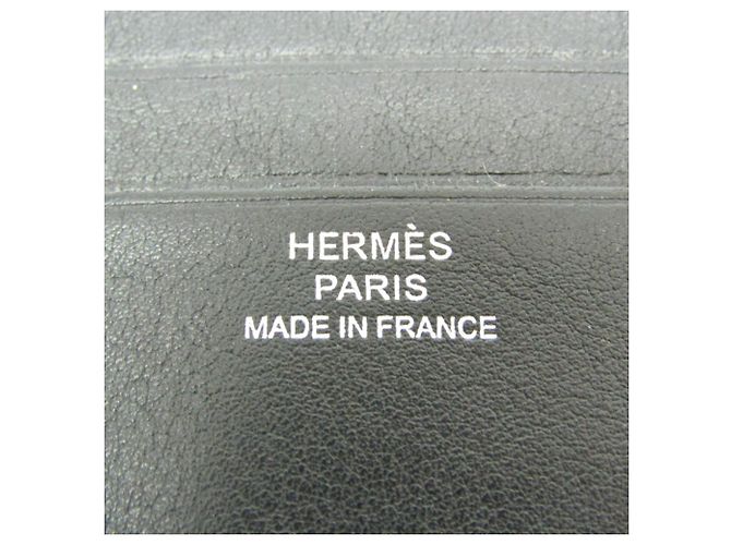Hermès Hermes Citizen Twill Compact Men's Leather Bill Wallet (fold) Black - view 12