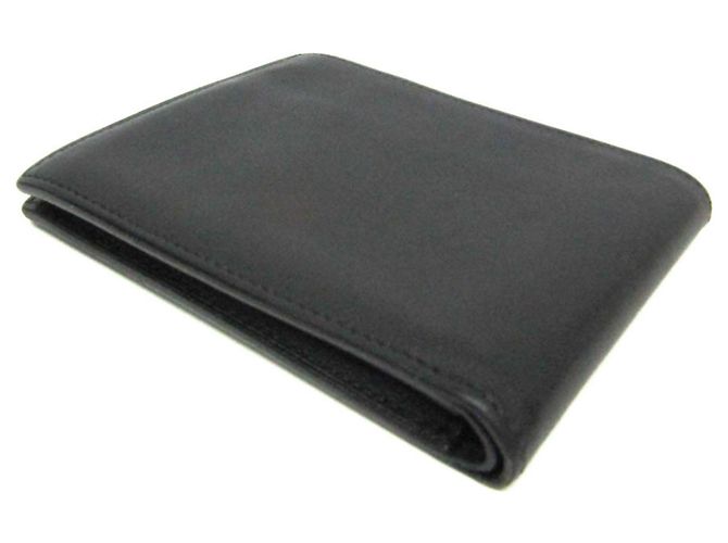 Hermès Hermes Citizen Twill Compact Men's Leather Bill Wallet (fold) Black - view 3