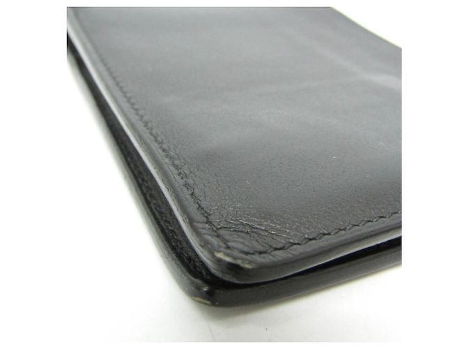 Hermès Hermes Citizen Twill Compact Men's Leather Bill Wallet (fold) Black - view 8