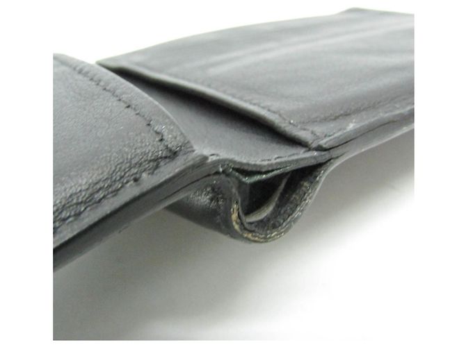 Hermès Hermes Citizen Twill Compact Men's Leather Bill Wallet (fold) Black - view 9