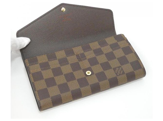 Carteira Sarah Damier Louis Vuitton Marrom - vista 3