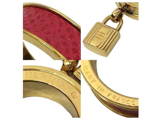 Hermès Anillo de bufanda HERMES Kelly Cadena Rojo x Oro H Bufanda Roja - vista 3