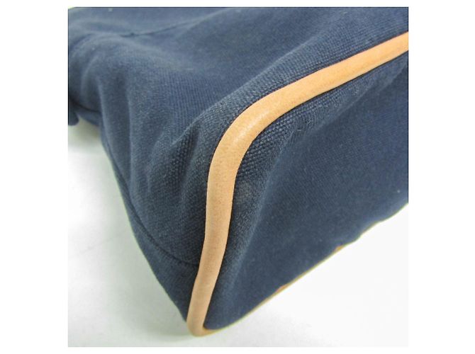 Pochette in cotone Hermès Bolide MM per donne e uomini, blu navy - vista 4