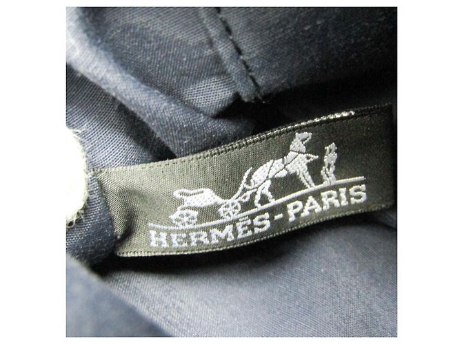 Pochette in cotone Hermès Bolide MM per donne e uomini, blu navy - vista 8