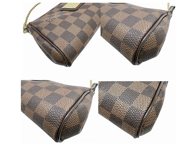 LOUIS VUITTON Pochette Eva Damier Borsa a Catena Spalla Marrone - vista 10