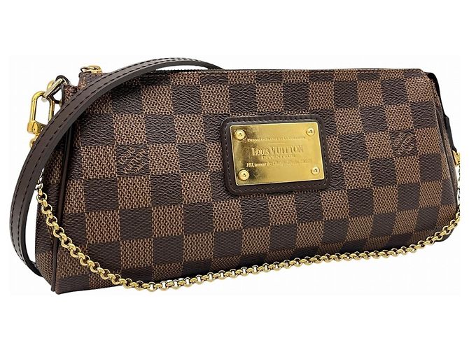 LOUIS VUITTON Pochette Eva Damier Borsa a Catena Spalla Marrone - vista 2