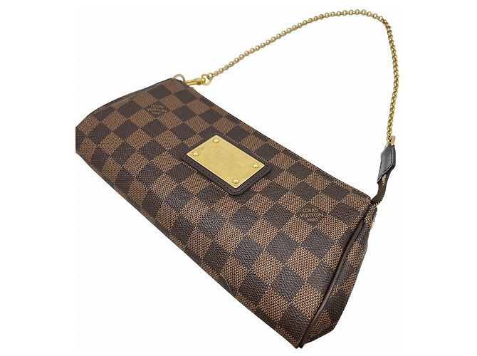 LOUIS VUITTON Pochette Eva Damier Borsa a Catena Spalla Marrone - vista 5