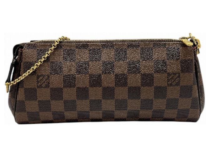 LOUIS VUITTON Pochette Eva Damier Borsa a Catena Spalla Marrone - vista 6