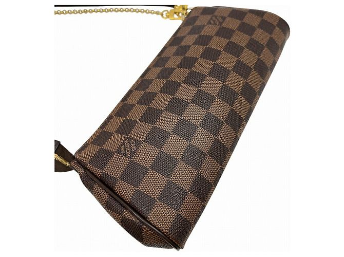 LOUIS VUITTON Pochette Eva Damier Borsa a Catena Spalla Marrone - vista 7