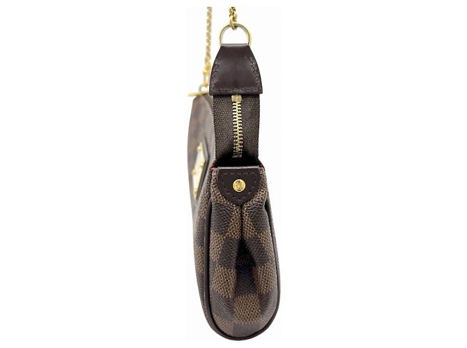 LOUIS VUITTON Pochette Eva Damier Borsa a Catena Spalla Marrone - vista 8