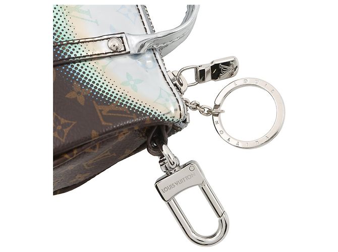 Portachiavi Accessori Louis Vuitton Monogramma Specchio Metallico Mini Keepall LOUIS VUITTON Marrone - vista 4