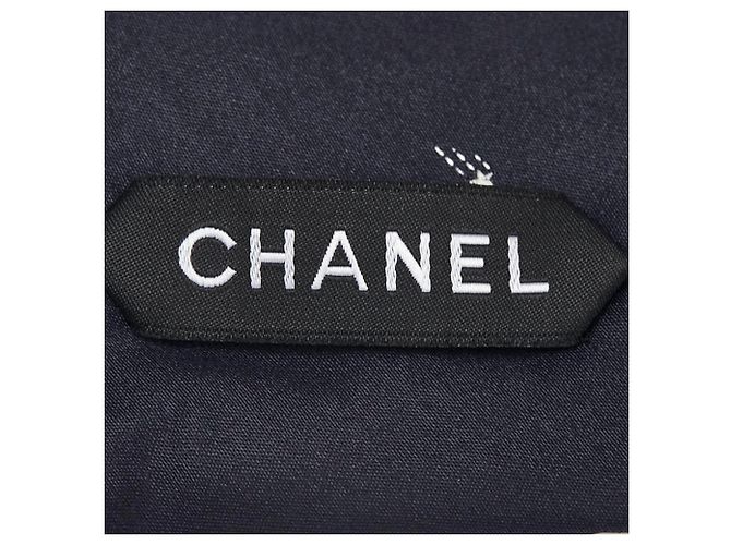 Chanel Coco Mark Star Shooting Tie Navy Silk Polyester Men's CHANEL Navy blue - view 3