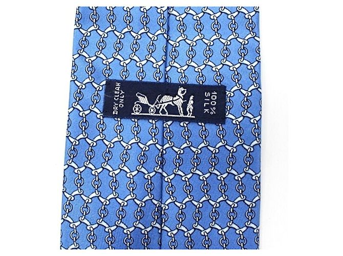 Corbata de seda Hermès, sin usar, para hombres Azul - vista 5