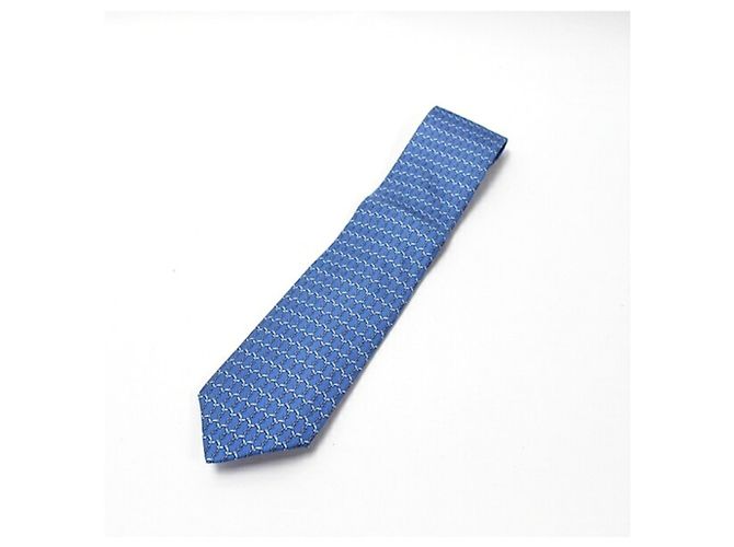 Corbata de seda Hermès, sin usar, para hombres Azul - vista 8