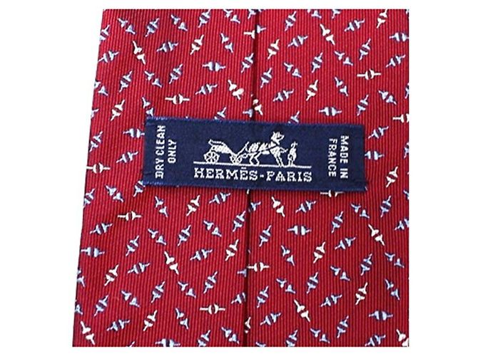 Corbata de seda Hermès, corte slim, sin usar, para hombres Azul - vista 5