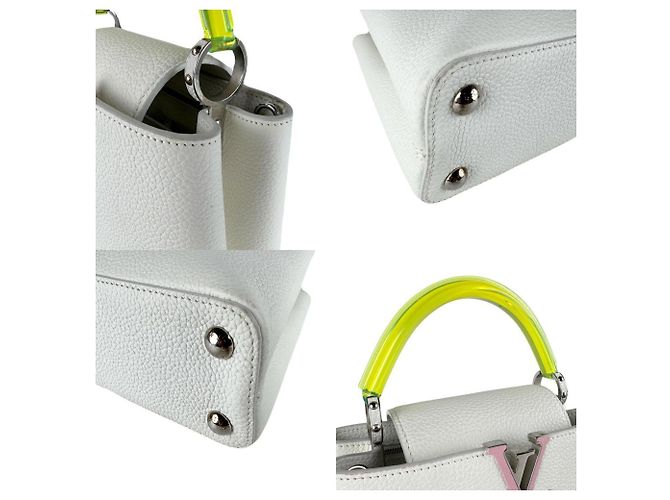 Borsa a spalla Capucines BB Louis Vuitton in pelle bianca, Donna, Bianco - vista 4