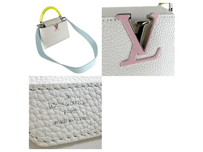 Borsa a spalla Capucines BB Louis Vuitton in pelle bianca, Donna, Bianco - vista 5