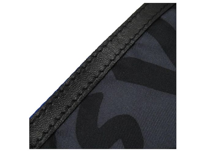 Bufanda Louis Vuitton Graffiti Negro x Azul % Seda Cuero - vista 5