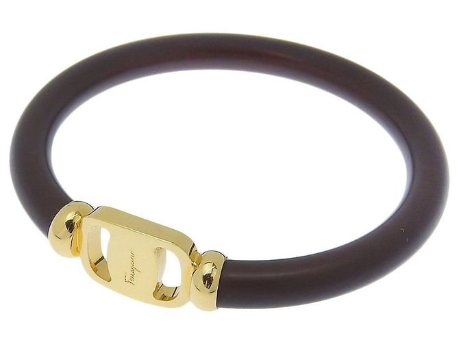 Brazalete Vara de cuero GP marrón de Salvatore Ferragamo - vista 2