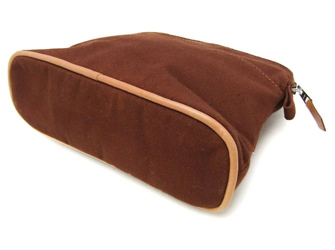 Pochette Hermès Bolide PM Donna, Uomo in Cotone e Pelle Marrone - vista 2