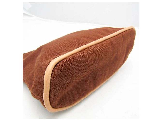 Pochette Hermès Bolide PM Donna, Uomo in Cotone e Pelle Marrone - vista 4