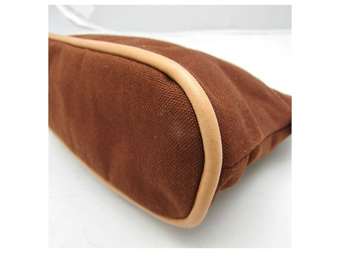 Pochette Hermès Bolide PM Donna, Uomo in Cotone e Pelle Marrone - vista 5