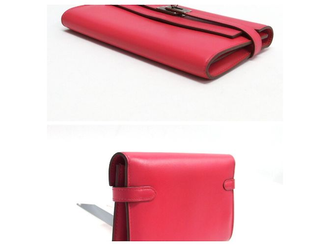 Hermès Kelly Porte Valeur Klapp-Langbörse Rosa Pink - Ansicht 3