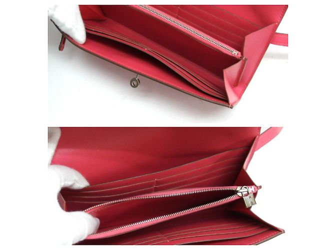 Hermès Kelly Porte Valeur Klapp-Langbörse Rosa Pink - Ansicht 5