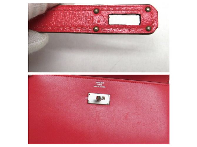 Hermès Kelly Porte Valeur Klapp-Langbörse Rosa Pink - Ansicht 6