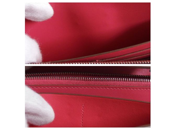 Hermès Kelly Porte Valeur Klapp-Langbörse Rosa Pink - Ansicht 9