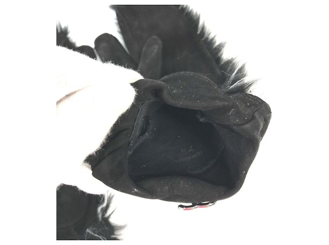 Guanti tipo muffola Chanel Nero Bianco - vista 7
