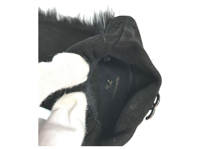 Guanti tipo muffola Chanel Nero Bianco - vista 8