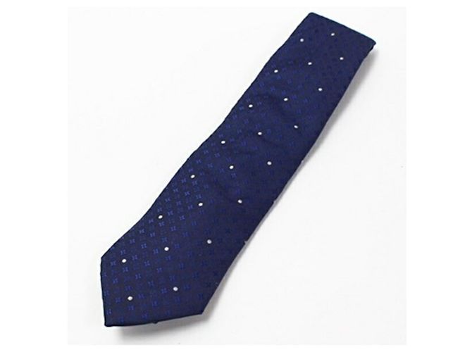 Louis Vuitton Silk Tie with Dotted Monogram Pattern for Men Blue - view 7