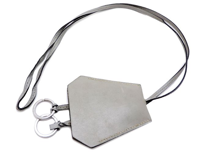Clochette de cuero gris Hermès Castaño - vista 3