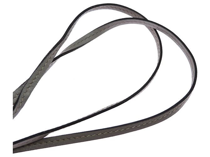 Clochette de cuero gris Hermès Castaño - vista 8