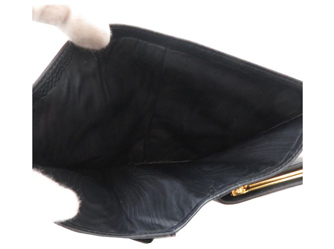 Billetera bi-fold Chanel Coco Mark con cierre en piel de ternera granulada negra Negro - vista 6