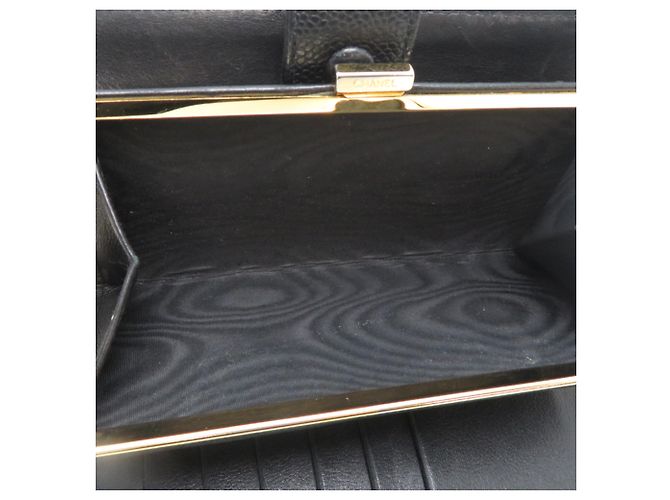 Billetera bi-fold Chanel Coco Mark con cierre en piel de ternera granulada negra Negro - vista 7
