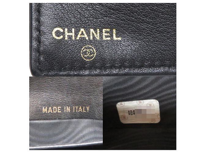 Billetera bi-fold Chanel Coco Mark con cierre en piel de ternera granulada negra Negro - vista 8