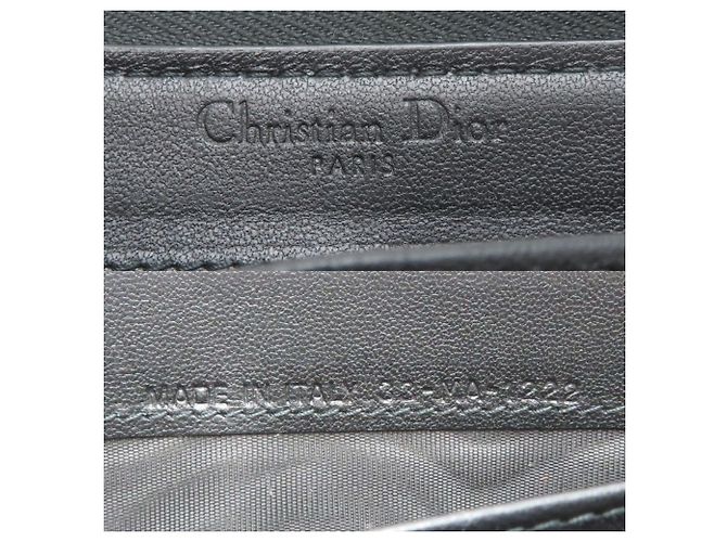 Portafoglio lungo in agnello nero Christian Dior - vista 7