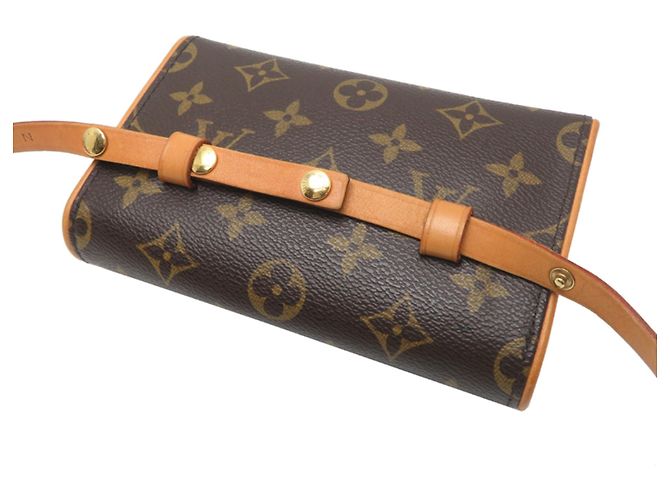 Borsa a Spalla Pochette Florentine Donna Louis Vuitton Marrone - vista 4