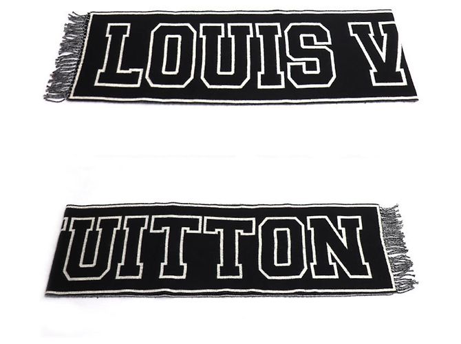 Stola in lana e cashmere nera Louis Vuitton Nero - vista 2