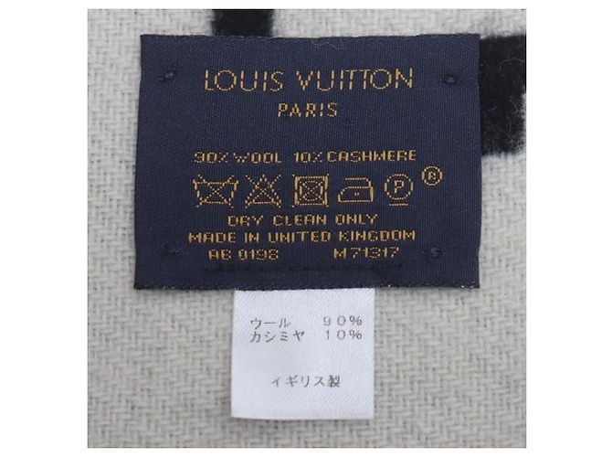 Stola in lana e cashmere nera Louis Vuitton Nero - vista 7