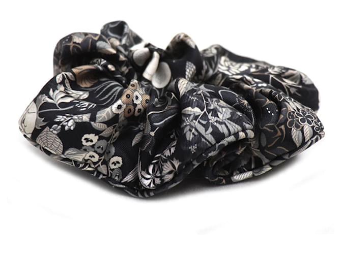 Hermès HERMES Scrunchie in Seta Claudia Accessorio per Capelli Nero - vista 2