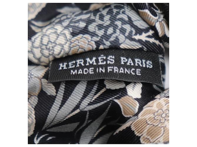 Hermès HERMES Scrunchie in Seta Claudia Accessorio per Capelli Nero - vista 4